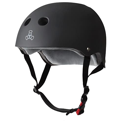 إå ܡ ȥܡ ǥ ľ͢ Triple Eight THE Certified Sweatsaver Helmet for Skateboarding, BMX, and Roller Skating, Black Rubber, Small/Mediumإå ܡ ȥܡ ǥ ľ͢