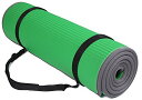 K}bg tBbglX Signature Fitness All-Purpose 2/5-Inch (10mm) Extra Thick High Density Anti-Slip Exercise Pilates Yoga Mat with Carrying Strap, GreenK}bg tBbglX