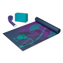 ヨガマット フィットネス Gaiam Beginner's Yoga Starter Kit Set (Yoga Mat, Yoga Block, Yoga S...