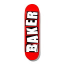 デッキ スケボー スケートボード 海外モデル 直輸入 Baker Skateboards Brand Logo Red/White Skateboard Dec...