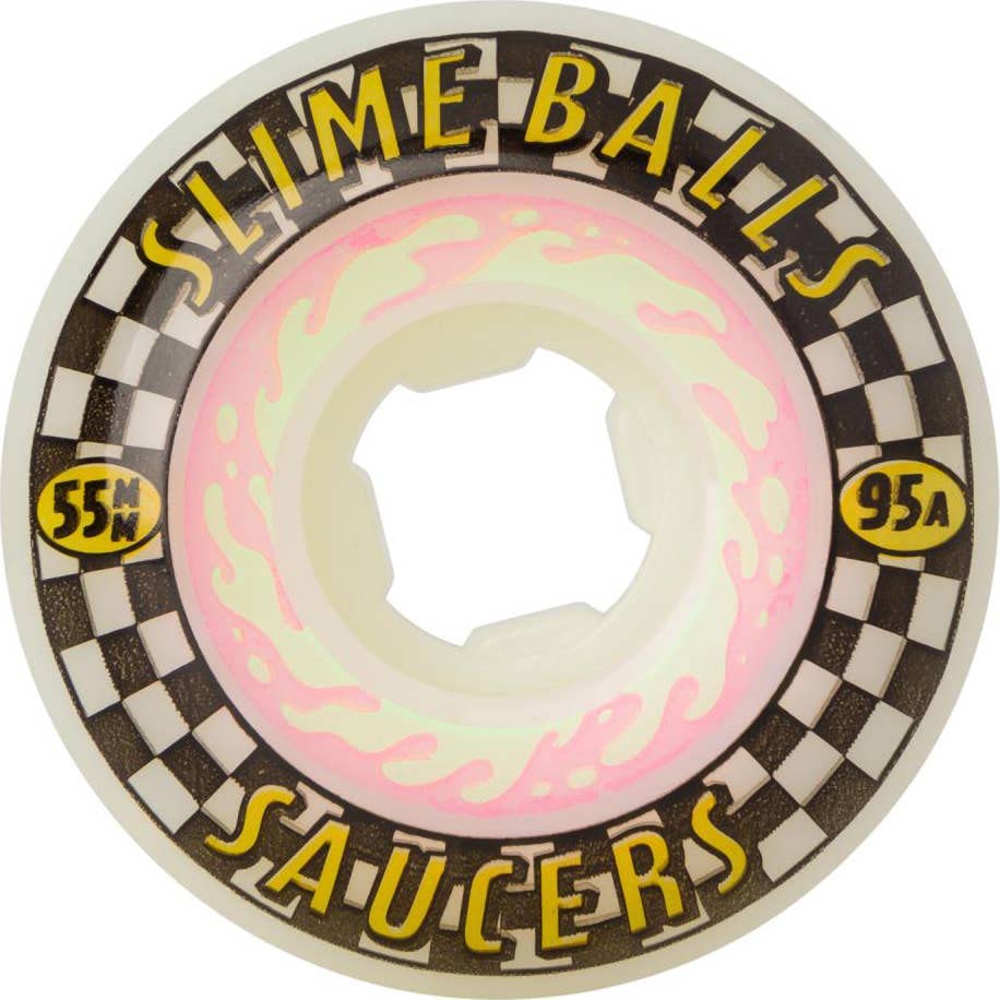   ܡ ȥܡ ǥ Slime Balls Skateboard Wheels 55mm Saucers 95A White  ܡ ȥܡ ǥ