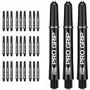 海外輸入品 ダーツ シャフト Target Darts 10 x Sets of Black Pro Grip Shaft Intermediate - 30 ...
