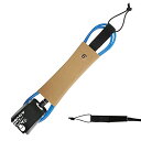 サーフィン リーシュコード マリンスポーツ AQUBONA Surfboard Leash, 6/7/8ft SUP Leg Rope, 7mm Adjusta...