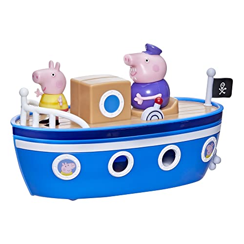 Peppa Pig ペッパピッグ アメリカ直輸入 おもちゃ Peppa Pig Peppa’s Adventures Grandpa Pig’s Cabin Boat Vehicle Preschool Toy: 1 Figure, Removable Deck, Rolling Wheels, for Ages 3 and UpPeppa Pig ペッパピッグ アメリカ直輸入 おもちゃ