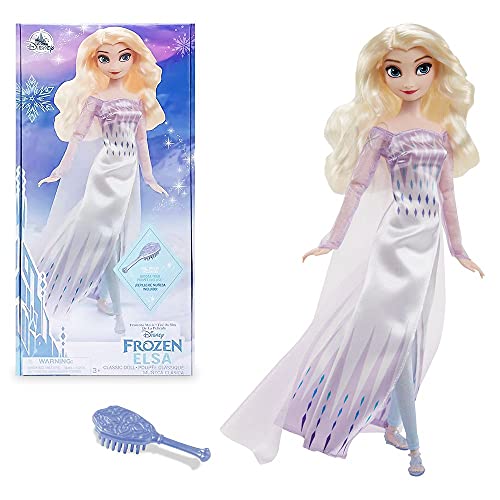 アナと雪の女王 アナ雪 ディズニープリンセス フローズン Disney Store Official Princess Elsa Classic Doll for Kids, Frozen 2, 11 Inches, Includes Golden Brush with Molded Details, Fully Posable Toyアナと雪の女王 アナ雪 ディズニープリンセス フローズン