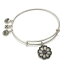 アレックスアンドアニ アメリカ アクセサリー ブランド かわいい Alex and Ani Path of Symbols Expandable Bangle for Women, Healing Love Flower Charm, Rafaelian Silver Finish, 2 to 3.5 inアレックスアンドアニ アメリカ アクセサリー ブランド かわいい