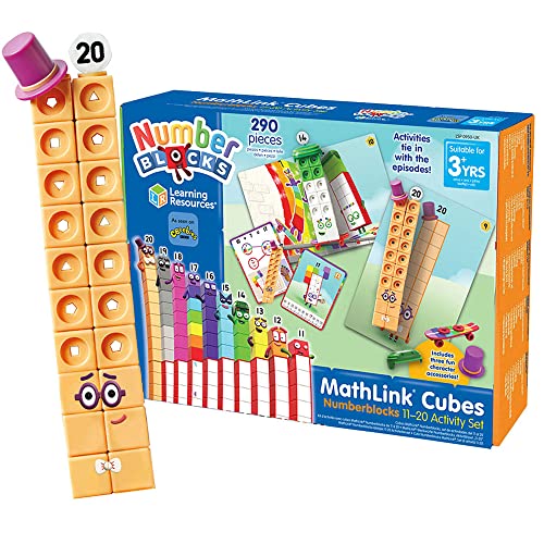 知育玩具 パズル ブロック ラーニングリソース Learning Resources MathLink Cubes Numberblocks 11-20 Activity Set, 30 Activities Linked to TV Episodes, 155 Cubes More, Ages 3 ,27 x 20.5 x 5.6 Centimeters知育玩具 パズル ブロック ラーニングリソース