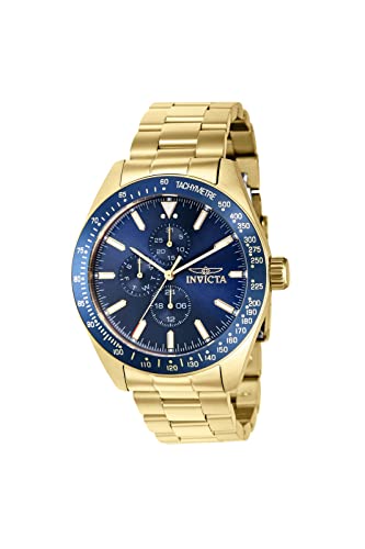 腕時計 インヴィクタ インビクタ メンズ Invicta Aviator Men 45mm Stainless Steel Gold Blue dial VH67 Quartz腕時計 インヴィクタ インビクタ メンズ