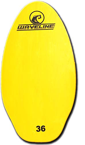 サーフィン スキムボード マリンスポーツ Waveline Wood Skimboard - Bright Neon Color Skim Boards (Yellow, 36")サーフィン スキムボード マリンスポーツ