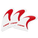 サーフィン フィン マリンスポーツ 3DFINS High Performance Surfboard Fins GOHARD Series Thruster/Tri Fin Set (3 Fins), Futures Base - Dimple Technology Maximum Control (White Red Swoosh)サーフィン フィン マリンスポーツ