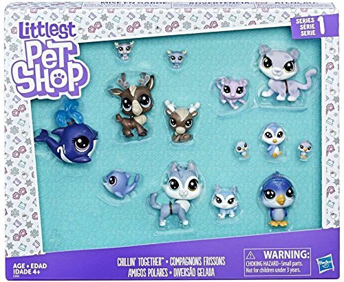 リトレストペットショップ Littlest Pet Shop アメリカ直輸入 LPS かわいい Littleest Pet Shop Chillin' Together Series 1 Exclusive Set 14 Figures (Includes: Cariboo, Snow Leopard, Whaリトレストペットショップ Littlest Pet Shop アメリカ直輸入 LPS かわいい