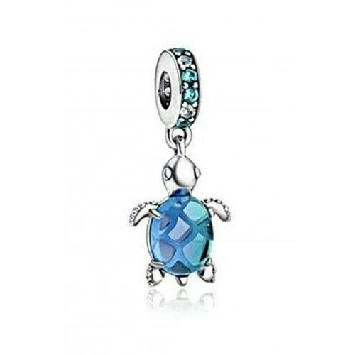 パンドラ ブレスレット チャーム アクセサリー ブランド Pandora Murano Glass Blue Sea Turtle Dangle Charm - Compatible Moments Bracelets - Jewelry for Women - Gift for Women - Made with Sterling Silveパンドラ ブレスレット チャーム アクセサリー ブランド