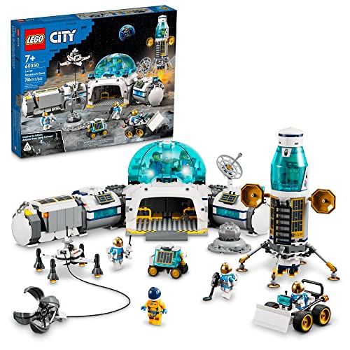 レゴ シティ LEGO City Lunar Research Base Outer Space Toy for Kids who Love Space 60350, NASA Inspired Lunar Lander, Rover and Moon Buggy with 6 Astronaut Minifigures, Ages 7 Plusレゴ シティ