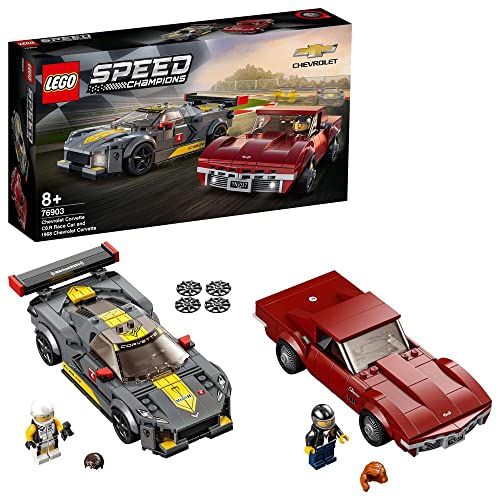 レゴ LEGO 76903 Speed Champions Chevrolet Corvette C8.R Race Car and 1969 CC Racing Model, Toy Cars Building Kit for Kids 8 Plus Years Old, 2 Sports Modelsレゴ