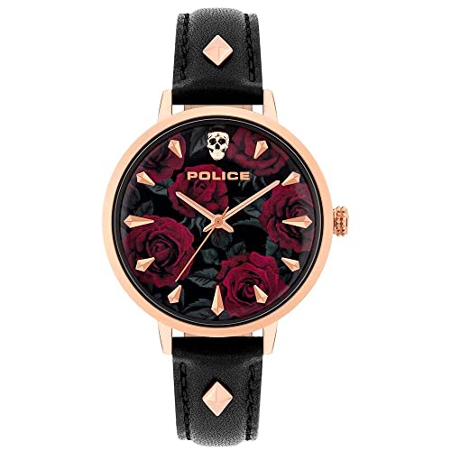 ポリス 腕時計（メンズ） 腕時計 ポリス レディース Police Black Miona Watch 16034MSR/02, Strap腕時計 ポリス レディース