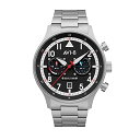 rv ABGCg ArGCg Y CMX AVI-8 Mens 43.5mm Hawker Hurricane Carey Dual Time Rangoon Japanese Quartz Pilot Watch with Stainless Steel Bracelet AV-4088-11rv ABGCg ArGCg Y CMX