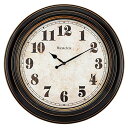 Ǌ|v CeA CeA COf AJ Westclox Traditional Large Wall Clock Battery-Operated Clock for Living Room, Bedroom, Office | Ideal Housewarming Gift (24 Inch, Black-Brown)Ǌ|v CeA CeA COf AJ