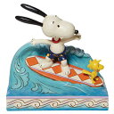 GlXR Enesco u CeA COf AJ Enesco Jim Shore Peanuts Snoopy and Woodstock Surfing Figurine, 5.5 Inch, MulticolorGlXR Enesco u CeA COf AJ