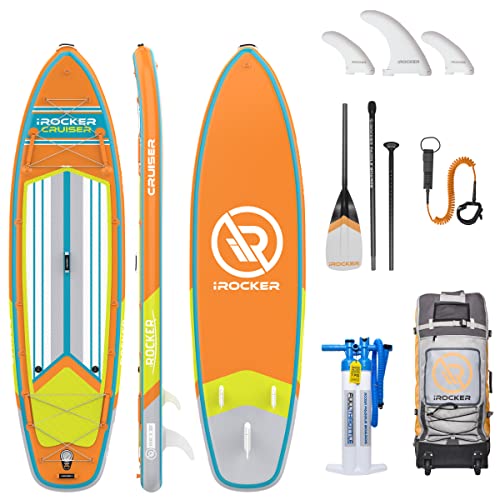 ɥåץѥɥܡ ޥ󥹥ݡ åץܡ SUPܡ iROCKER Cruiser Inflatable Stand Up Paddle Board, Extremely Stable 10'6