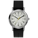 腕時計 タイメックス レディース Timex Women's Weekender 31mm Watch ? Silver-Tone Case White Dial with Black Fabric Strap腕時計 タイメックス レディース