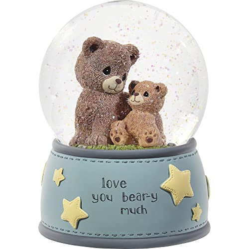 Xm[O[u  u CeA COf Precious Moments Bear Musical Snow Globe | Love You Bear-y Much Musical Resin/Glass Snow Globe Nursery Decor | Hand-PaintedXm[O[u  u CeA COf