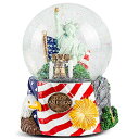 スノーグローブ 雪 置物 インテリア 海外モデル Elanze Designs American History Liberty 100MM Sturdy Glitter Water Wind Up Musical Snow Globe Tabletop Dresser Figurine Decoration Plays The Tune Star Spangled スノーグローブ 雪 置物 インテリア 海外モデル