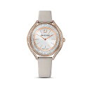 腕時計 スワロフスキー（SWAROVSKI） レディース ラグジュアリー エレガント SWAROVSKI Crystalline Aura Watch, Leather strap, Gray, Rose-Gold tone腕時計 スワロフスキー（SWAROVSKI） レディース ラグジュアリー エレガント その1