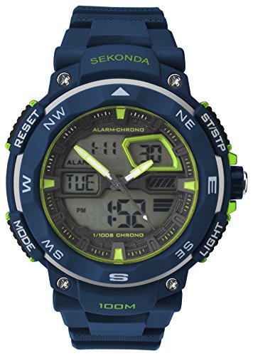 腕時計 セコンダ イギリス メンズ Sekonda Men's Digital Watch with Black Dial Digital Display and ..