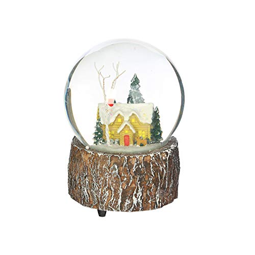 スノーグローブ 雪 置物 インテリア 海外モデル Glass Snow Globe Polystone Musical Water Globe with Christmas Houseスノーグローブ 雪 置物 インテリア 海外モデル