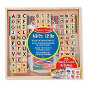 メリッサ&ダグ おもちゃ 知育玩具 Melissa & Doug Melissa & Doug Deluxe Wooden Toy Stamp Set ABCs...