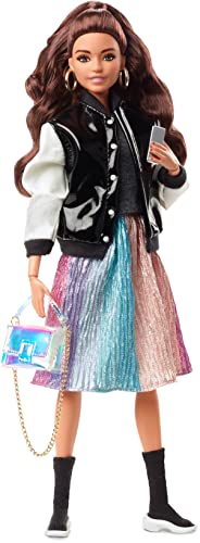 バービー バービー人形 Barbie Signature @BarbieStyle Fully Posable Fashion Doll (Brunette) with 2 Tops, Skirt, Jeans, Jacket, 2 Pairs of Shoes & Accessories, Gift for Collectorsバービー バービー人形
