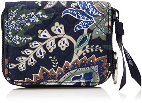 ヴェラブラッドリー ヴェラブラッドリー パスケース IDケース 定期入れ ベラブラッドリー Vera Bradley Women's Cotton Petite Zip-around Wallet With RFID Protection, Java Navy Camo - Recycled Cotton, One Sizeヴェラブラッドリー パスケース IDケース 定期入れ ベラブラッドリー