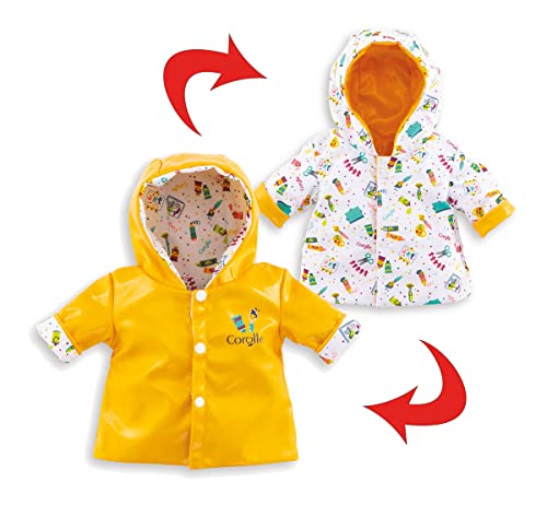コロール 赤ちゃん 人形 ベビー人形 【送料無料】Corolle Little Artist Rain Coat Baby Doll Outfit - Premium Mon Premier Poupon Baby Doll Clothes and Accessories fit 12