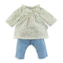 コロール 赤ちゃん 人形 ベビー人形 Corolle Blouse and Pants Baby Doll Outfit - Premium Mon Grand Poupon Baby Doll Clothes and Accessories fit 14 Dolls, Blue Floral (9000141220)コロール 赤ちゃん 人形 ベビー人形