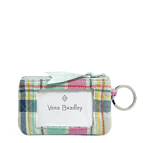 ヴェラブラッドリー ヴェラブラッドリー パスケース IDケース 定期入れ ベラブラッドリー Vera Bradley Women's Cotton Zip ID Case Wallet, Pastel Plaid - Recycled Cotton, One Sizeヴェラブラッドリー パスケース IDケース 定期入れ ベラブラッドリー