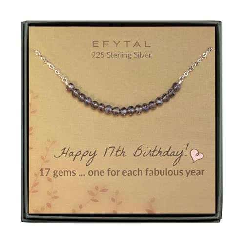 楽天angelicaEFYTAL アクセサリー ブランド かわいい おしゃれ EFYTAL 17 Year Old Girl Gift Ideas, Sterling Silver 17 Bead Necklace, Birthday Gifts for 17 Year Old Girl, 17th Birthday Gifts for Girls, 17th Birthday DecoEFYTAL アクセサリー ブランド かわいい おしゃれ