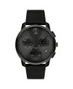 rv o[h Y Movado Men's Bold Thin Stainless Steel Swiss Quartz Watch with Leather Strap, Black, 21 (Model: 3600835)rv o[h Y