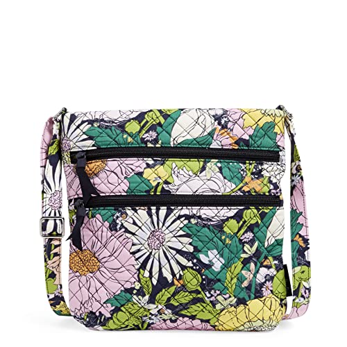 Fubh[ xubh[ AJ t_B}CA~ { Vera Bradley Women's Cotton Triple Zip Hipster Crossbody Purse, Bloom Boom - Recycled Cotton, One SiFubh[ xubh[ AJ t_B}CA~ {