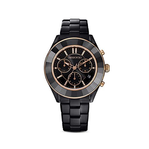 腕時計 スワロフスキー（SWAROVSKI） レディース ラグジュアリー エレガント SWAROVSKI Unisex-Adult's Octea Lux Sport Stainless Steel Swiss Quartz Watch with Metal Strap, Black, Swiss腕時計 スワロフスキー（SWAROVSKI） レディース ラグジュアリー エレガント