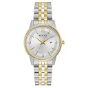 rv u[o fB[X Bulova Ladies' Classic Diamond Two-Tone Gold Stainless Steel 3-Hand Calendar Date Quartz Watch, Silver Dial Style: 98P197rv u[o fB[X