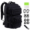 ミリタリーバックパック タクティカルバックパック サバイバルゲーム サバゲー アメリカ R.SASR Black Tactical Backpack, Mili...