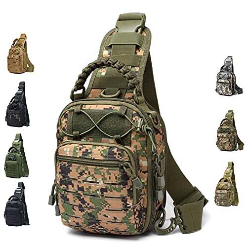 ミリタリーバックパック タクティカルバックパック サバイバルゲーム サバゲー アメリカ VIIDOO Sling Pack for Men Tactical, Jungle Digital Molle Single Shoulder Bag Pack, Mミリタリーバックパック タクティカルバックパック サバイバルゲーム サバゲー アメリカ