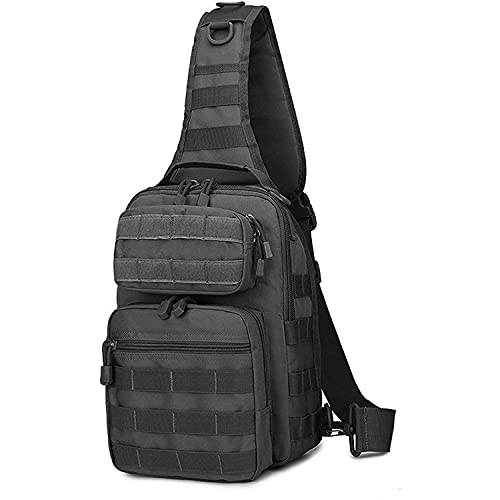 ミリタリーバックパック タクティカルバックパック サバイバルゲーム サバゲー アメリカ VIIDOO Molle Sling Bag for Men Tactical, Black Military Molle Concealed Carry Chest ミリタリーバックパック タクティカルバックパック サバイバルゲーム サバゲー アメリカ