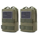 タクティカルポーチ ミリタリーポーチ サバイバルゲーム サバゲー アメリカ 2 Pack Molle Pouches - Tactical Compact Wa...