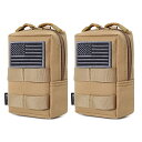 タクティカルポーチ ミリタリーポーチ サバイバルゲーム サバゲー アメリカ 2 Pack Molle Pouches - Tactical Compact Wa...