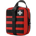 タクティカルポーチ ミリタリーポーチ サバイバルゲーム サバゲー アメリカ VIIDOO Red Molle First Aid Pouch, Molle Me...