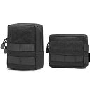 タクティカルポーチ ミリタリーポーチ サバイバルゲーム サバゲー アメリカ TRIWONDER MOLLE Pouches 2 Pack Tactical Compact Water-Resistant EDC Utility Gadget Gear Pouch Bags (02 Blackタクティカルポーチ ミリタリーポーチ サバイバルゲーム サバゲー アメリカ