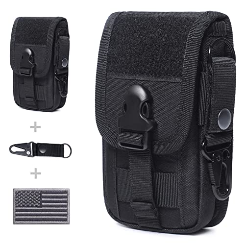 タクティカルポーチ ミリタリーポーチ サバイバルゲーム サバゲー アメリカ Tactical Molle Phone Pouch EDC Cellphone Holder Smartphone Organizer Bag with US Flag Patch Molle Key Ringタクティカルポーチ ミリタリーポーチ サバイバルゲーム サバゲー アメリカ