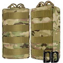 タクティカルポーチ ミリタリーポーチ サバイバルゲーム サバゲー アメリカ IronSeals 2 Pack Molle Pouches, Tactical C...