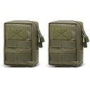 タクティカルポーチ ミリタリーポーチ サバイバルゲーム サバゲー アメリカ Azarxis 2 Pack Molle Pouches, Tactical Com...